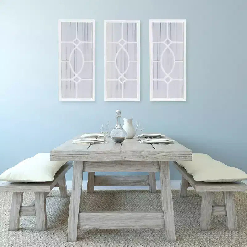 Specchio da parete rettangolare incorniciato nero/marrone/bianco, singolo, 13x30 pollici