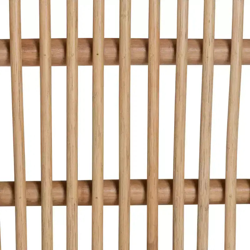 Sedia da pranzo Cyntia in rattan naturale marrone, schienale alto, braccioli, 1 posto
