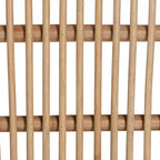 Sedia da pranzo Cyntia in rattan naturale marrone, schienale alto, braccioli, 1 posto