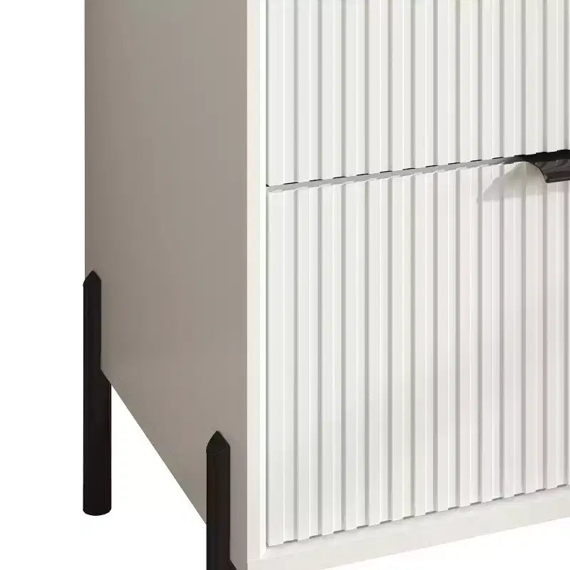 Comò a 3 cassetti nero/blu notte/bianco sporco, montaggio 1 persona