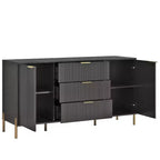 Comò a 3 cassetti nero/blu notte/bianco sporco, montaggio 1 persona
