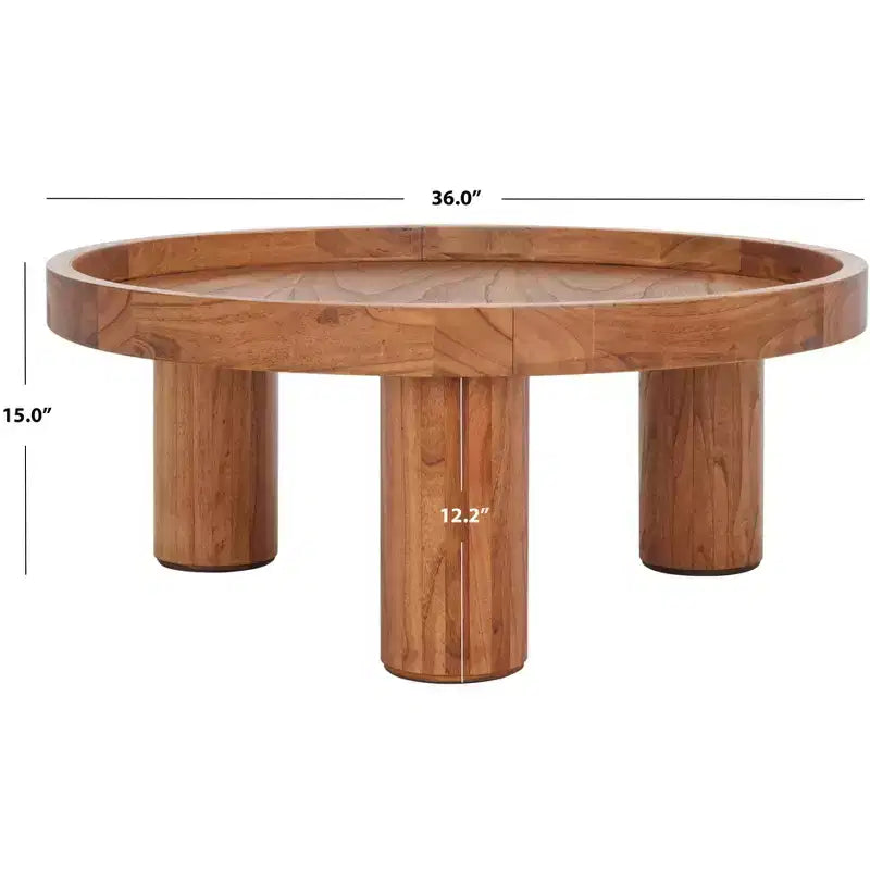 Tavolino rotondo da caffè, nero / marrone / bianco sporco, 3 gambe, 1 persona