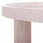 Tavolino rotondo da caffè, nero / marrone / bianco sporco, 3 gambe, 1 persona
