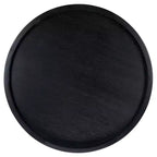 Tavolino rotondo da caffè, nero / marrone / bianco sporco, 3 gambe, 1 persona