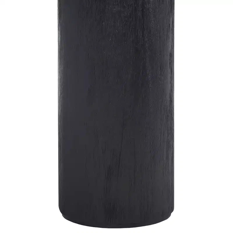 Tavolino rotondo da caffè, nero / marrone / bianco sporco, 3 gambe, 1 persona