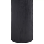 Tavolino rotondo da caffè, nero / marrone / bianco sporco, 3 gambe, 1 persona