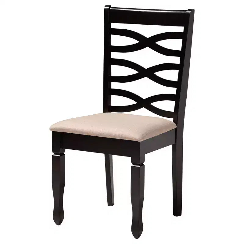 Set da pranzo moderno 5 pezzi per 4 persone Grigio/Marrone scuro o Sabbia/Marrone scuro