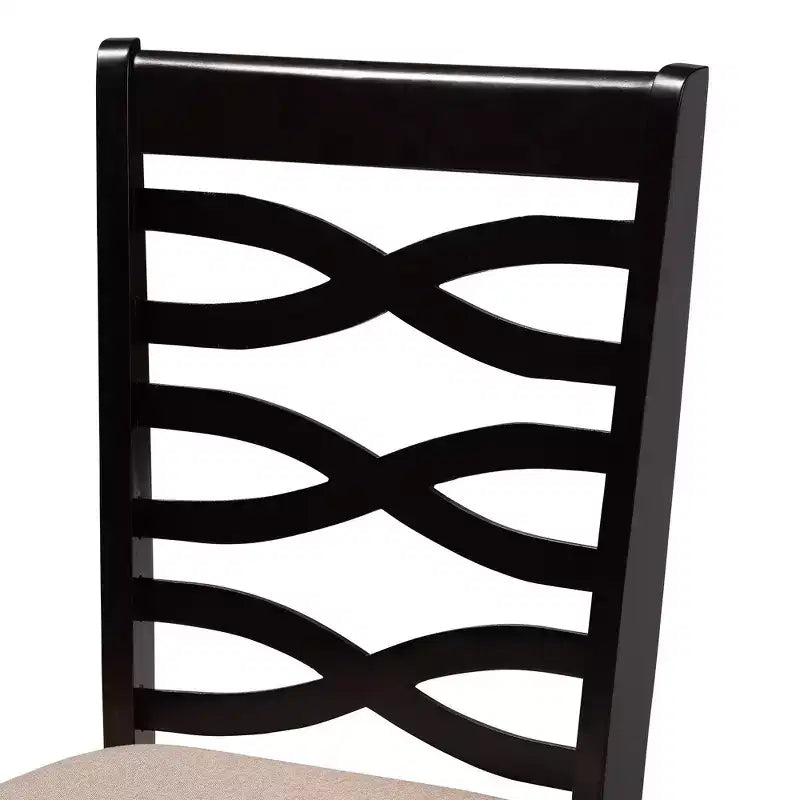 Set da pranzo moderno 5 pezzi per 4 persone Grigio/Marrone scuro o Sabbia/Marrone scuro
