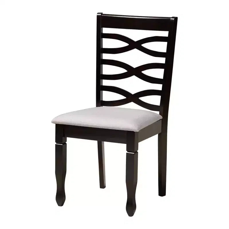 Set da pranzo moderno 5 pezzi per 4 persone Grigio/Marrone scuro o Sabbia/Marrone scuro