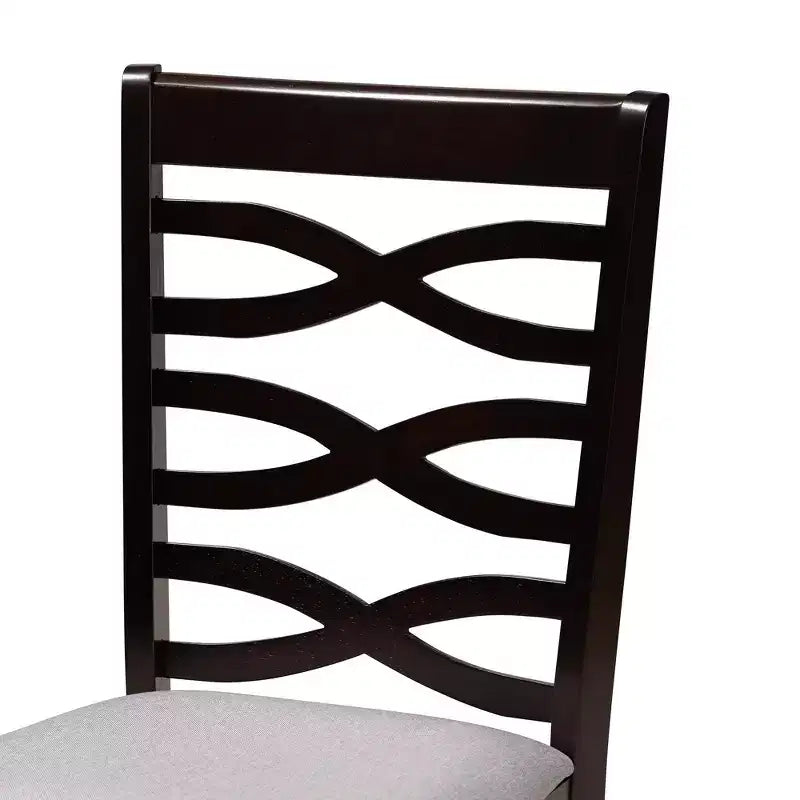 Set da pranzo moderno 5 pezzi per 4 persone Grigio/Marrone scuro o Sabbia/Marrone scuro